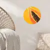 Papaja - Oranje - Topisch Wandcirkel behangsticker klein -sfeer4