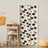 Tulpen - Patroon - Zwart deurposter klein 289 -sfeer4