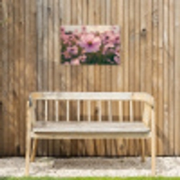 Bloemen - Paars - Wazig Tuinposter op houten frame 2 cm dik klein -sfeer4