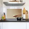 Lepel - Rijst - Hout - Beige Inductie beschemer met haakjes klein -sfeer2