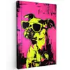 Hond - Zonnebril - Roze - Art canvas 2cm klein -z3d