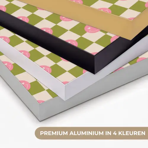 Patroon - Smileys - Blokken Textielframe zwart klein 947 -USP_kleurenNL