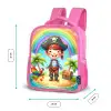 Piraat op een eiland met een schat Kinderrugzak - Roze middel -productfoto_formaten