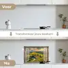 Doorkijk - Toscane - Uitzicht - Landschap - Zomer keuken achterwand spatscherm klein -voor_na_NL
