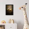 Wereldkaart - Goud - Roest fotolijst zwart zonder passe partout klein -usfeer4_kinderkamer