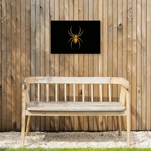 Spin - Goud - Minimalistisch - Poten Tuinposter op houten frame 2 cm dik klein -sfeer4
