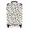 Valentijn harten patroon zwart NBS - Handbagage koffer - Kinderen Unisex middel -productfoto_recht