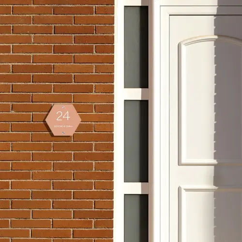 Zalmroze - Klassiek Naambord Hexagon klein -sfeer3-hexagon-XS