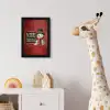 Klassiek - Kerstgroet - Sneeuwpop - Rood fotolijst zwart zonder passe partout klein -usfeer4_kinderkamer