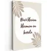 Bloemen - Quote - Zomer - Beige Tuinposter op houten frame 2 cm dik klein -3d