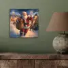 Kerstman - Dorp - Hert - Donker aluminium wit klein -sfeer2