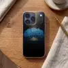 Boom - Blauw - Bladeren - Penseelstreken Telefoonhoesje iPhone 17 Pro klein -sfeer1