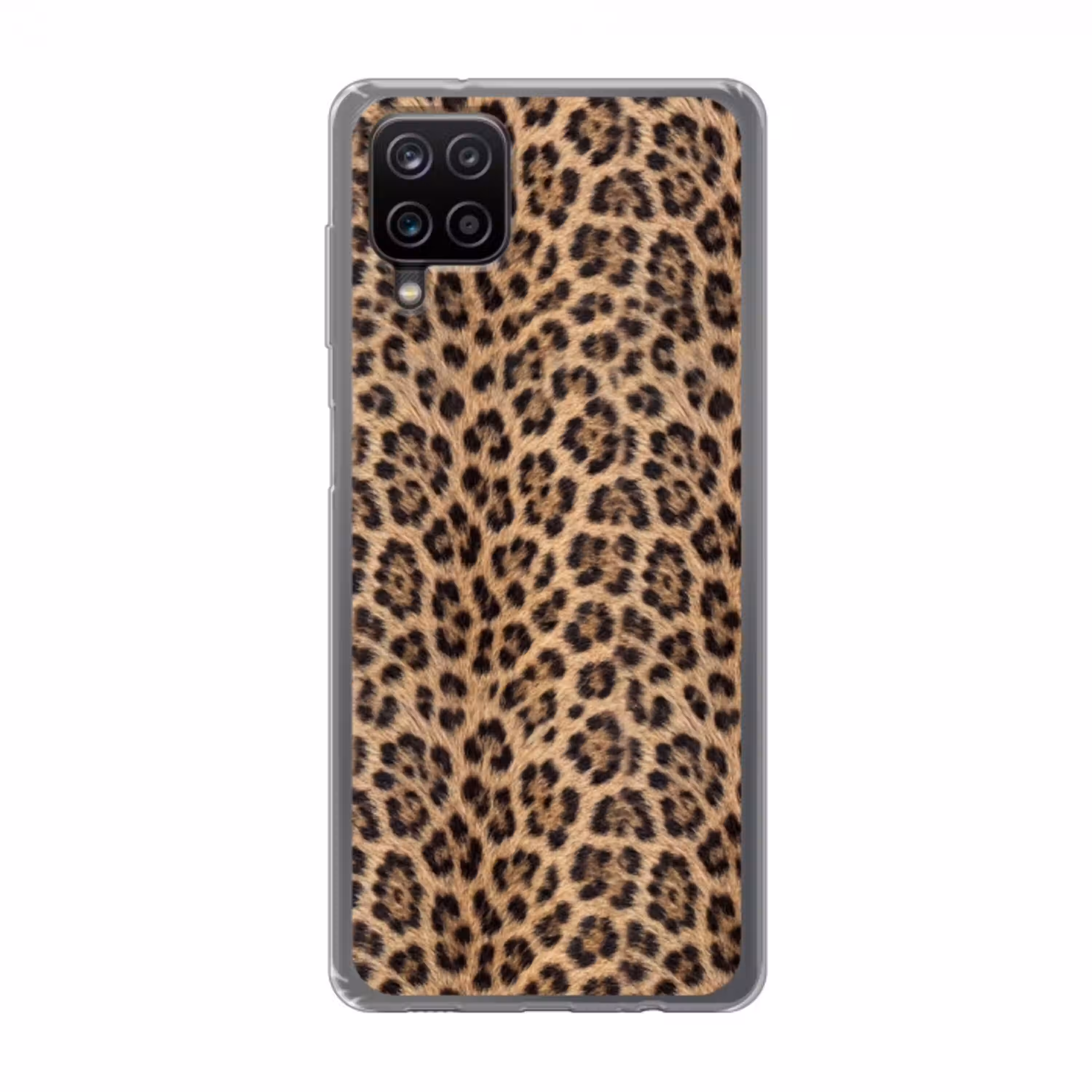 Luipaard - Vacht - Klassiek - Bruin Telefoonhoesje Samsung Galaxy A12 klein -3d