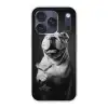 Buldog - Hond - Glas Telefoonhoesje iPhone 17 Pro klein -3d