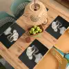 Modern - Vrouw - Hoed Placemat vinyl groot -zzsfeer5_Kitchenyeah-website