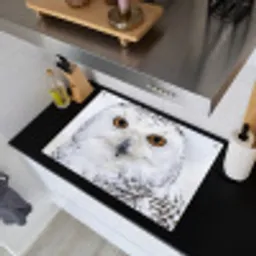 Sneeuwuil - Oog - Wildlife - Wit Inductie beschemer met haakjes klein -sfeer1