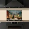 Kerstsfeer - Stadsplein - Kleurrijk keuken achterwand spatscherm klein -sfeer1