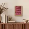 Lijnen - Rood - Beweging Light Box met kabel (Tafellamp) klein -sfeer2
