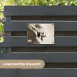 Badkleding - Palmbomen - Schaduw - Tropisch tuinposter los doek klein -sfeer3