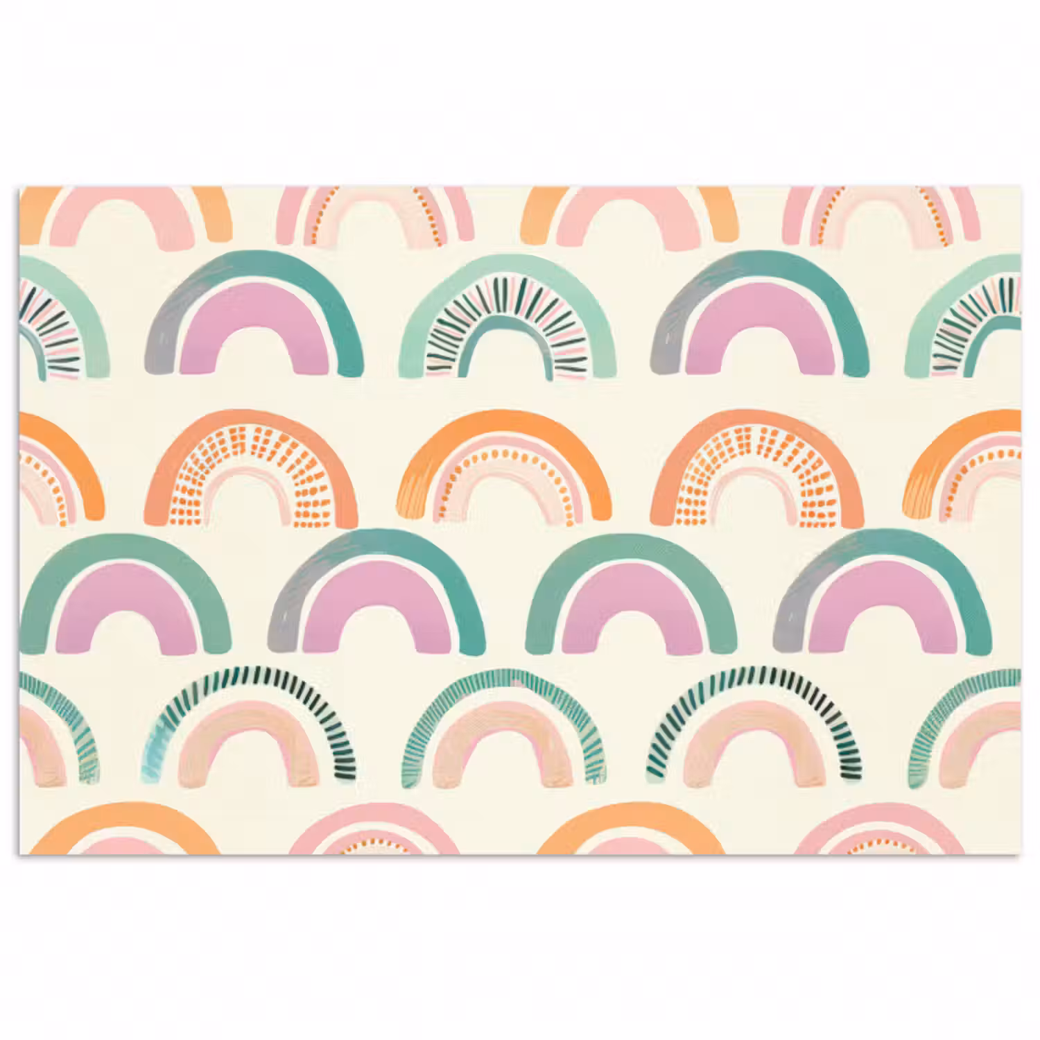 Poster - Regenbogen - Pastell - Muster
