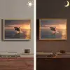 Orka - Zee - Zonsondergang Light Box met batterij (Wandlamp) middel -sfeer3