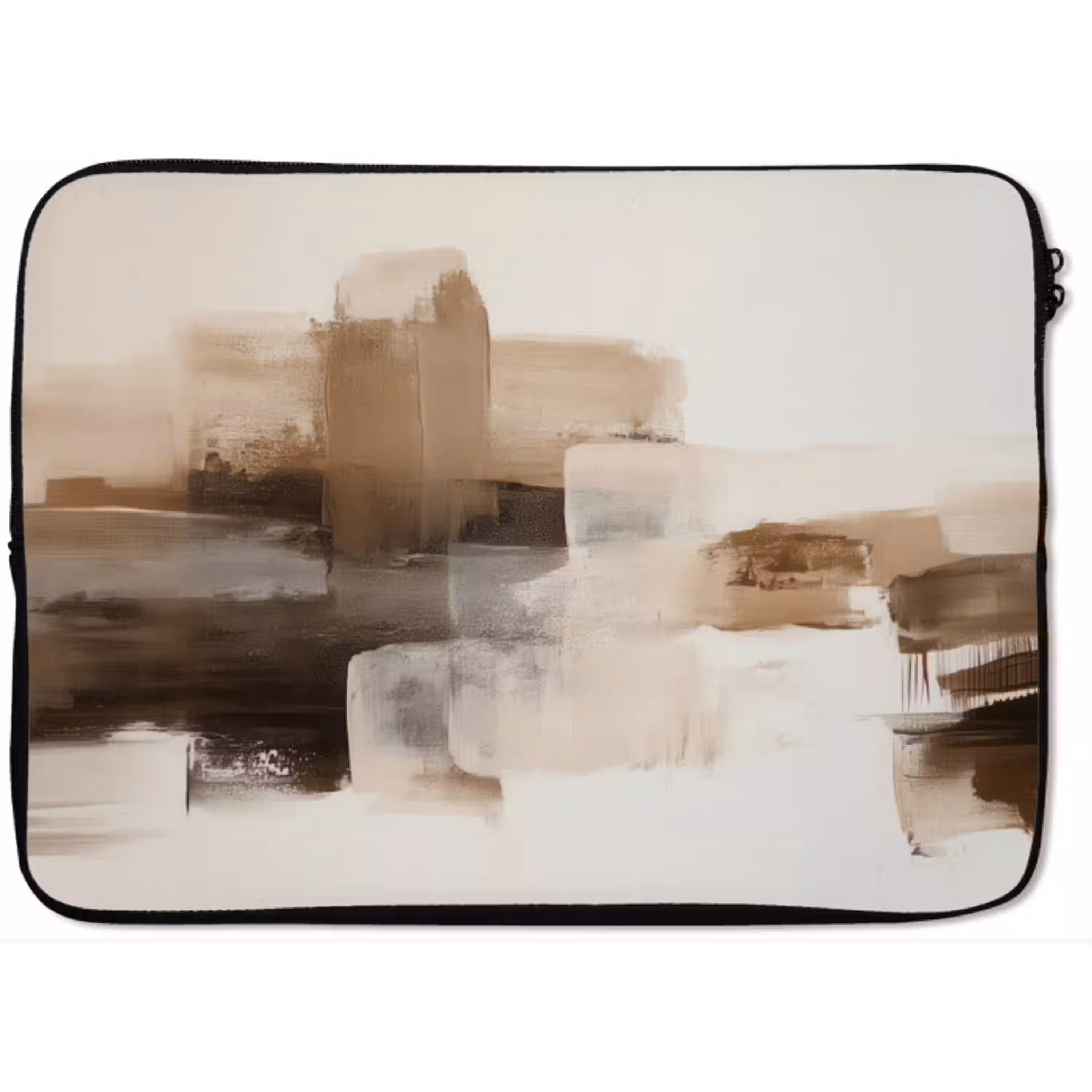Penseelstreken - Abstract landschap - Rust laptophoes neopreen klein -zkaufland3dotto