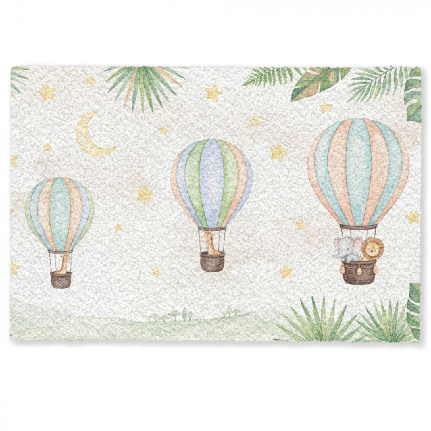 Aquarel - Luchtballonnen - Pastel Deurmat klein -zkaufland3d