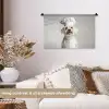Hond - Wit - Kok Wandkleed katoen klein -sfeer1
