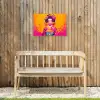 Bloemen - Vrouw - Kimono - Roze Tuinposter op houten frame 2 cm dik klein -sfeer4