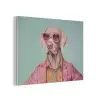Hond - Overhemd - Bloemen - Bril PET vilt klein -3d