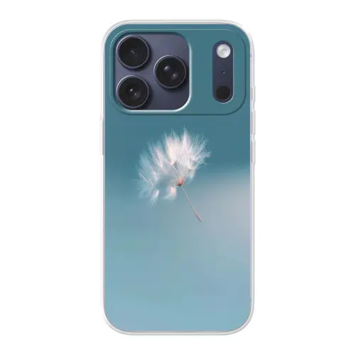 Paardenbloempluisje - Blauw - Lucht Telefoonhoesje iPhone 17 Pro klein -3d