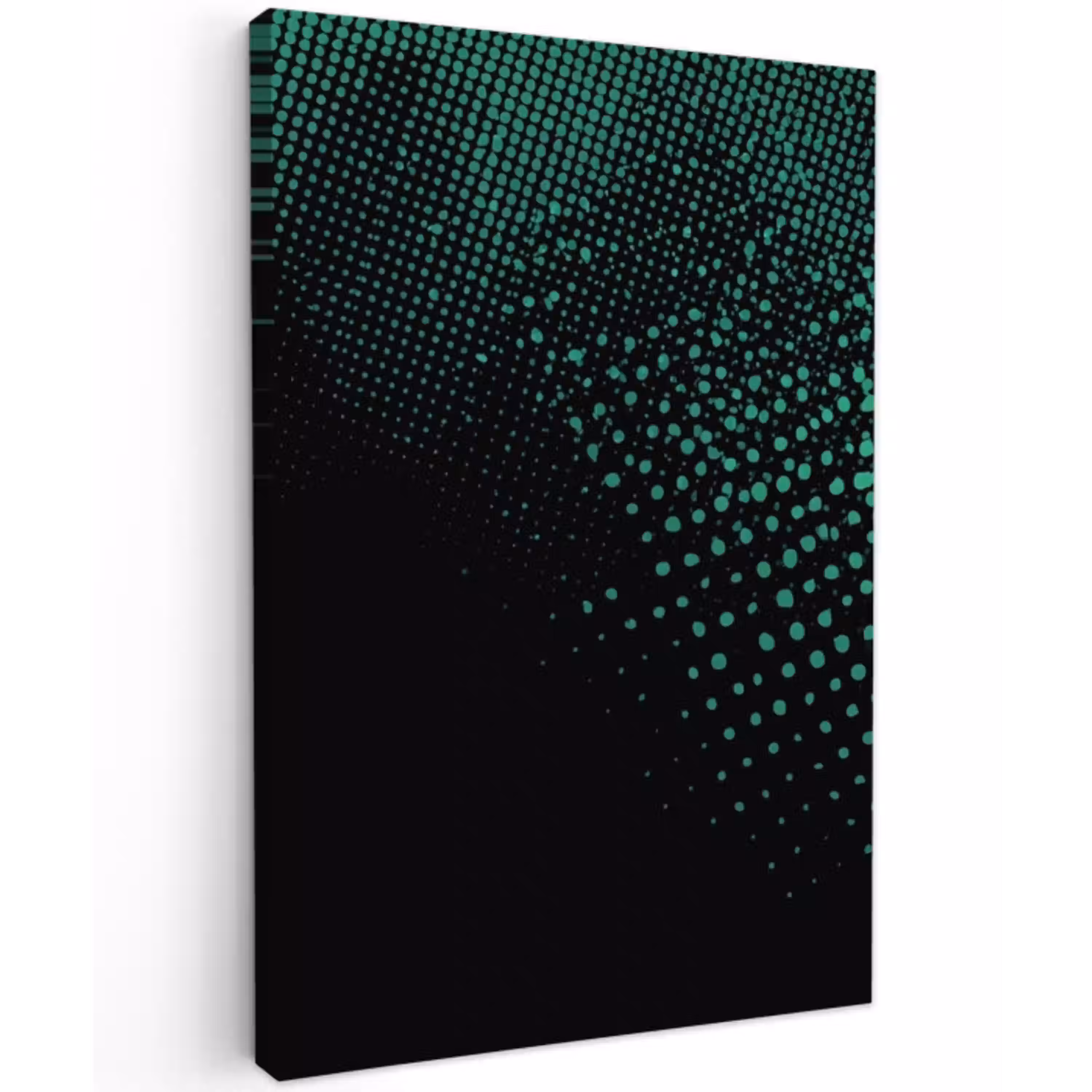 Gaming - Stippen - Groen - Vervagen Tuinposter op houten frame 2 cm dik middel -3d