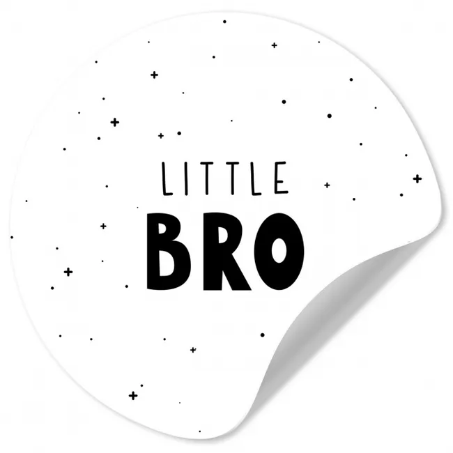 Spreuken - Kind - Jongens - Little bro - Quotes Wandcirkel behangsticker klein -3d