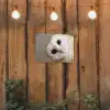 Uil - Bruin - Wit tuinposter los doek klein -sfeer1