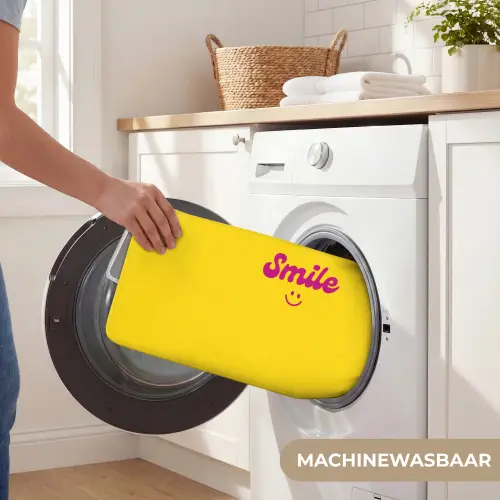 Smile - Geel - Roze Badmat klein -USP_WasbaarNL