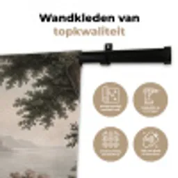 Zee - Villa - Beige Wandkleed katoen klein -sfeer2
