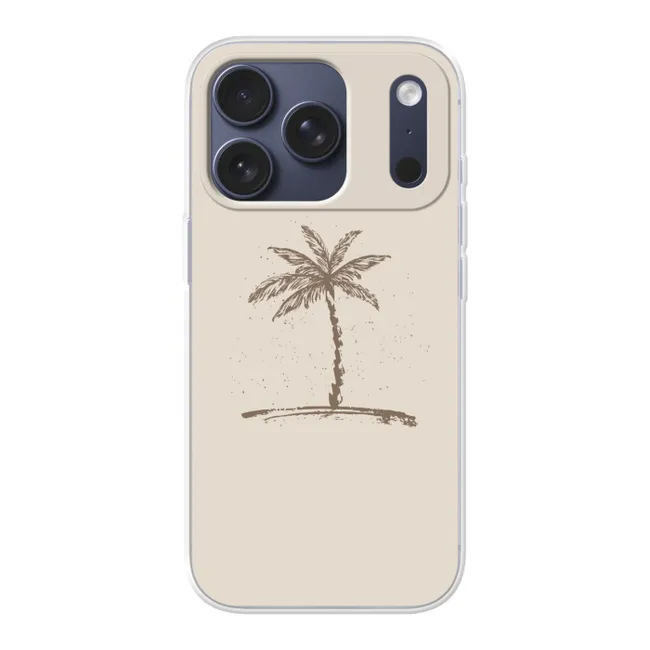 Telefoonhoesje - Palmboom - Bruin - Beige - Tropisch
