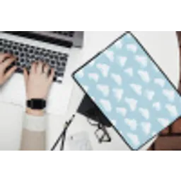 Wolken - Illustratie - Blauw laptophoes neopreen klein 279 -bureau