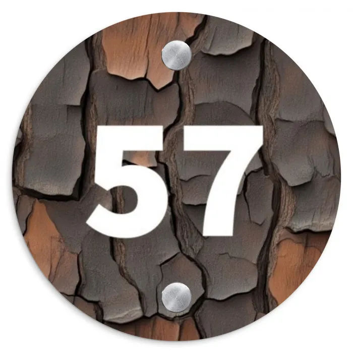 Boomschors - Traditioneel Naambord Rond klein -3d