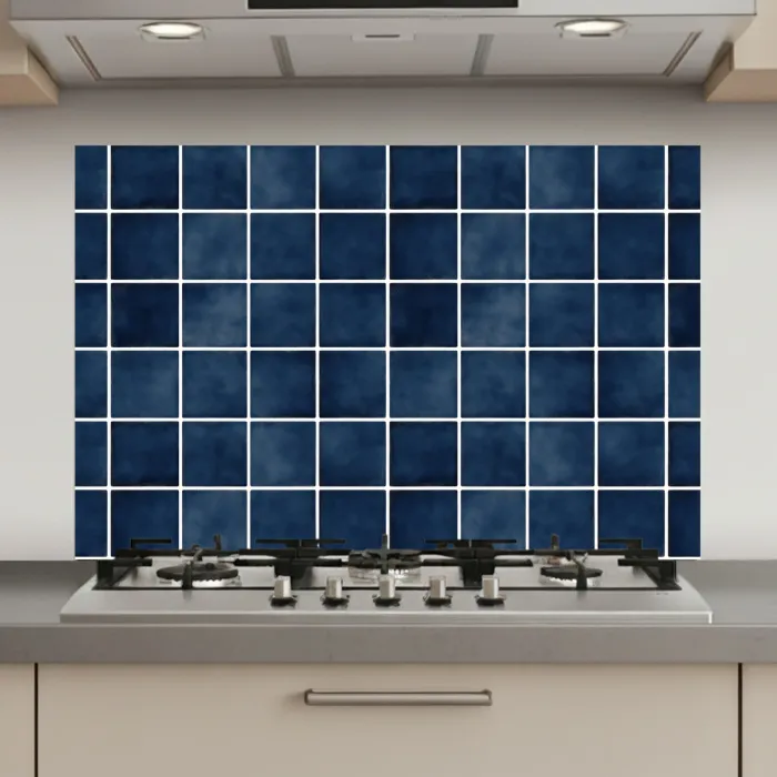 Tegel - Modern - Blauw keuken achterwand spatscherm klein 900 -3d_website