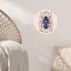 Donkerblauw - Kever - Bloemtakken - Sierlijk Wandcirkel behangsticker klein -sfeer4