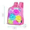 Kleurrijke glimlachexplosie op wit canvas Kinderrugzak - Roze middel -productfoto_formaten