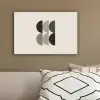 Halve cirkels - Aardetinten - Grafisch canvas 2cm klein -sfeer3