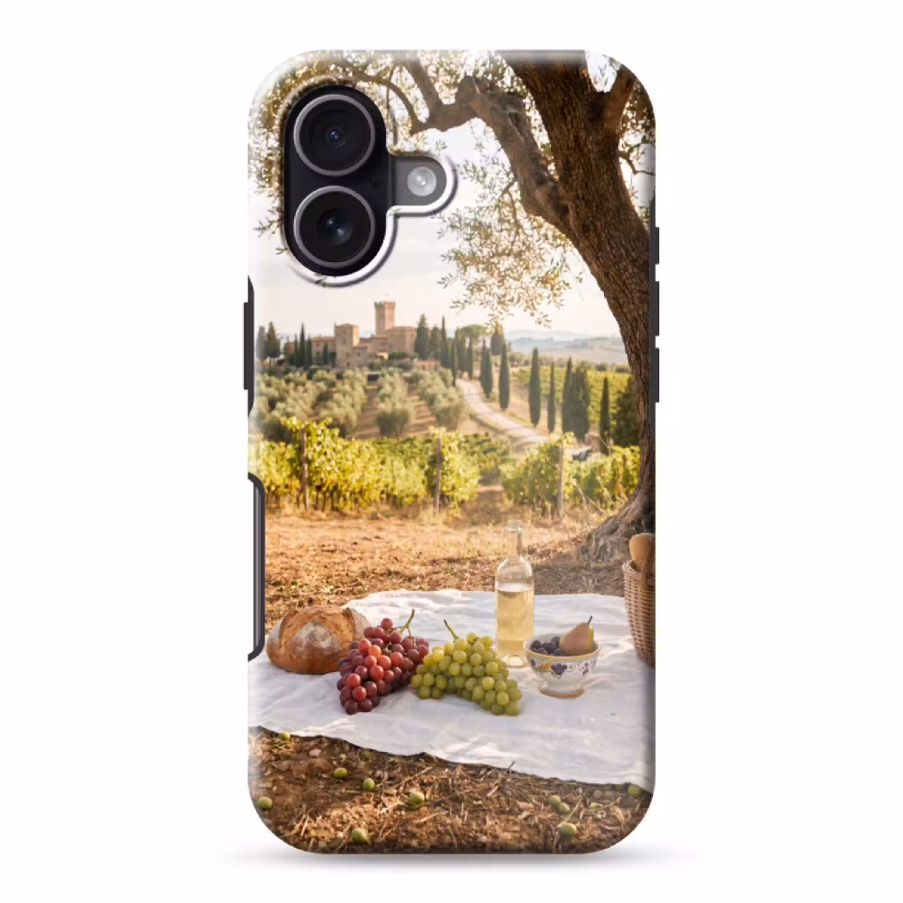 Picknick - Wijngaard - Landschap - Zomer - Eten Toughcase MagSafe Apple iPhone 17 klein -3d