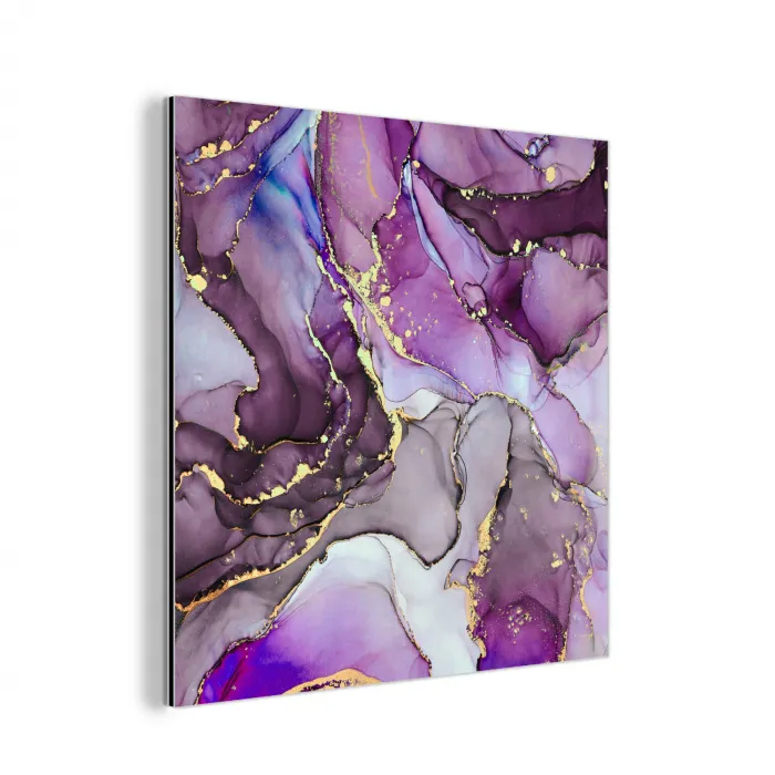 Marmer - Roze - Paars - Gold aluminium wit klein -3d