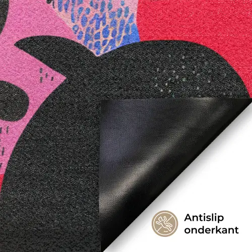 Vormen - Stippen - Kleurrijk Deurmat klein -antislip_NL