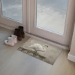 Zwaan - Elegant - Dieren - Wit Deurmat klein -sfeer3