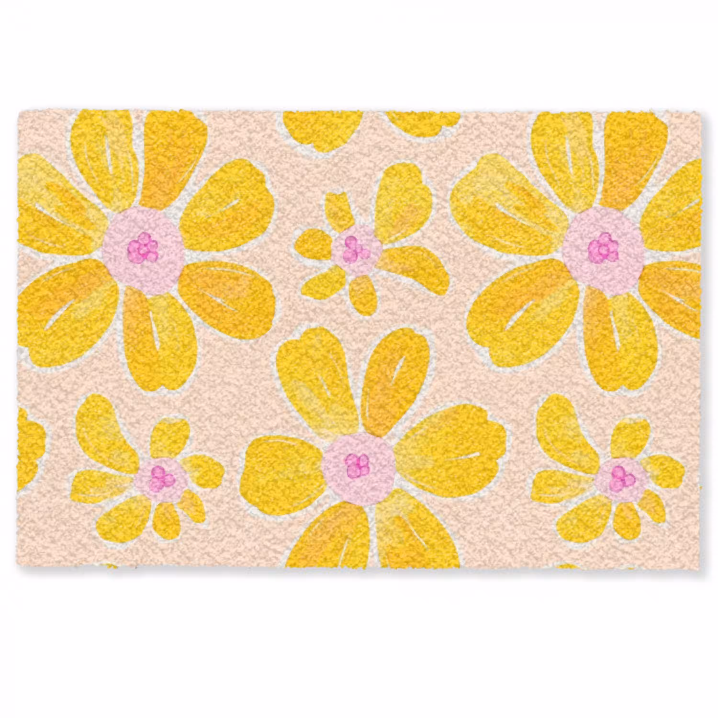 Zomers - Bloemen - Geel Deurmat klein 898 -zkaufland3d