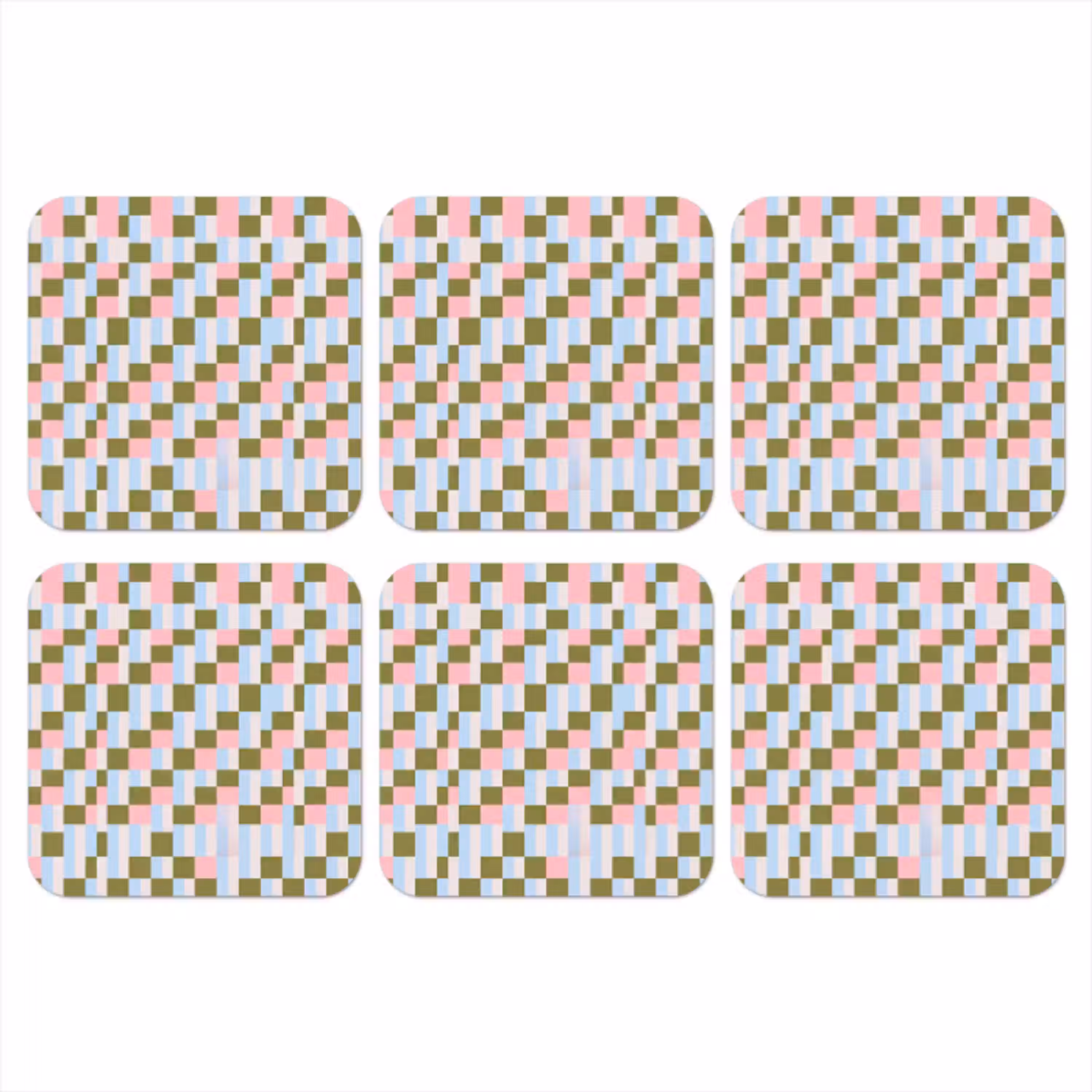 Patroon - Geometrisch - Abstract - Kleurrijk - Modern onderzetter kurk middel -3d