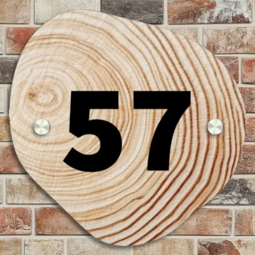 Houten nerf - Traditioneel Naambord Organisch middel -sfeer10